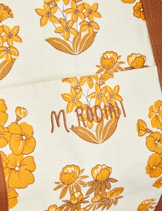 Preview: MINI RODINI Tragetasche Wildblumen - beige